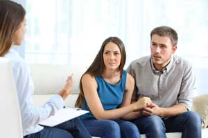 Couple with a counselor